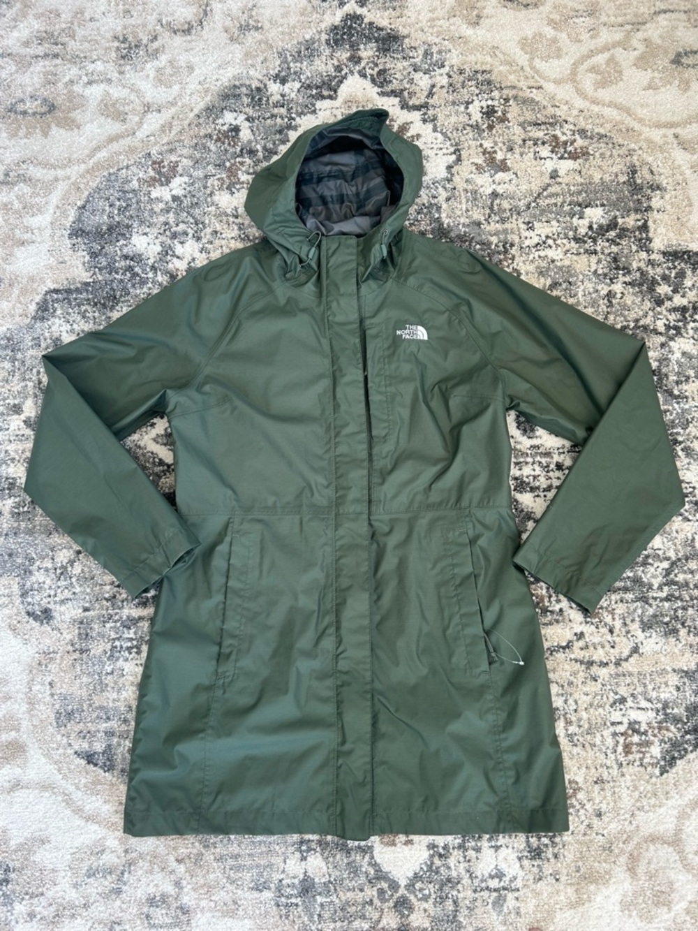 The North Face Women's Olive Green Hooded Rain Coat